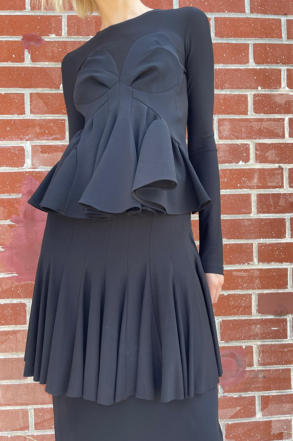 Avery Puzzle Blouse in Black – Des Kohan