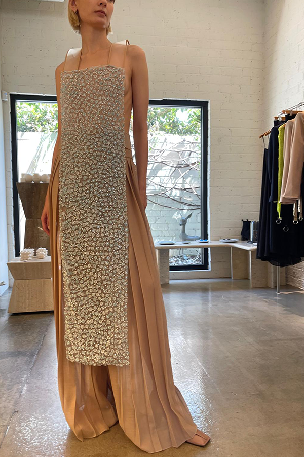 nude dress fashion The Dolls House Fashion Sira Maxi Dress Hire – TENN