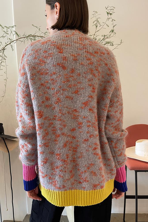 Orange Fairisle Contrast Jumper