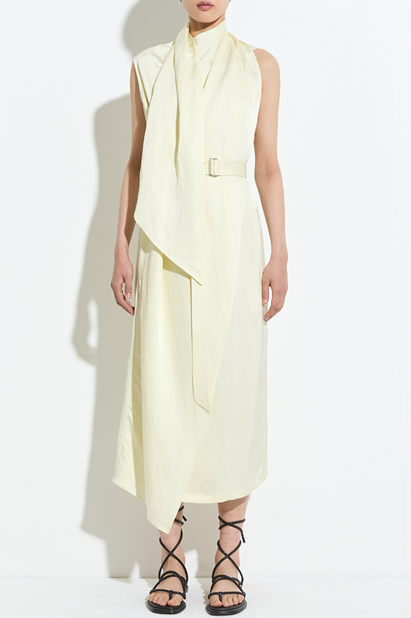 Dera Sleeveless Dress in Vanilla Des Kohan Dera Sleeveless Dress in Vanilla Des Kohan