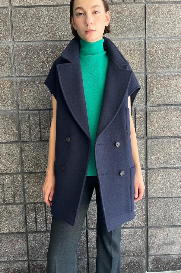 Long double breasted vest 2025 womens