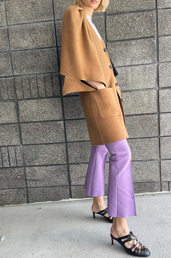パンツ CHLOE DEEP PURPLE PANTS Chloé Cotton Velvet Crop Pants | Saks Fifth Avenue