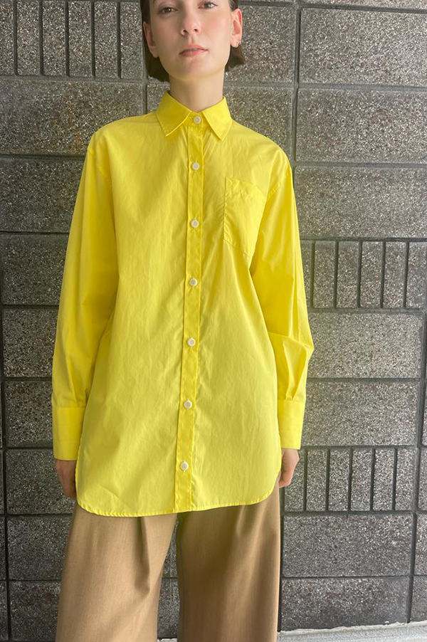 Oversized Tunic Shirt in Acid Yellow