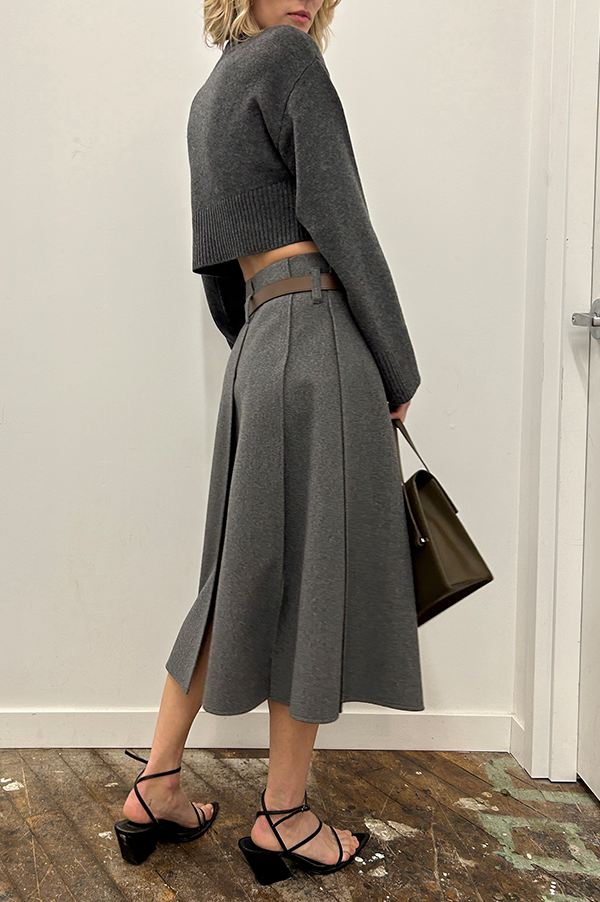 Serra Skirt in Heather Gray – Des Kohan