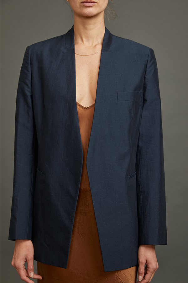 Stand up 2025 collar suit jacket