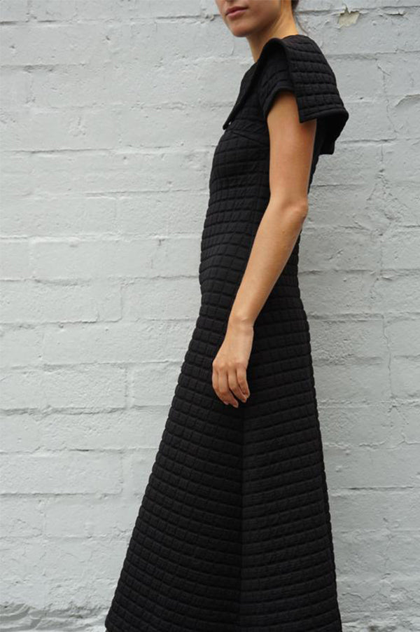 Sid Neigum Quilted Knit Dress Des Kohan Sid Neigum Quilted Knit Dress Des Kohan