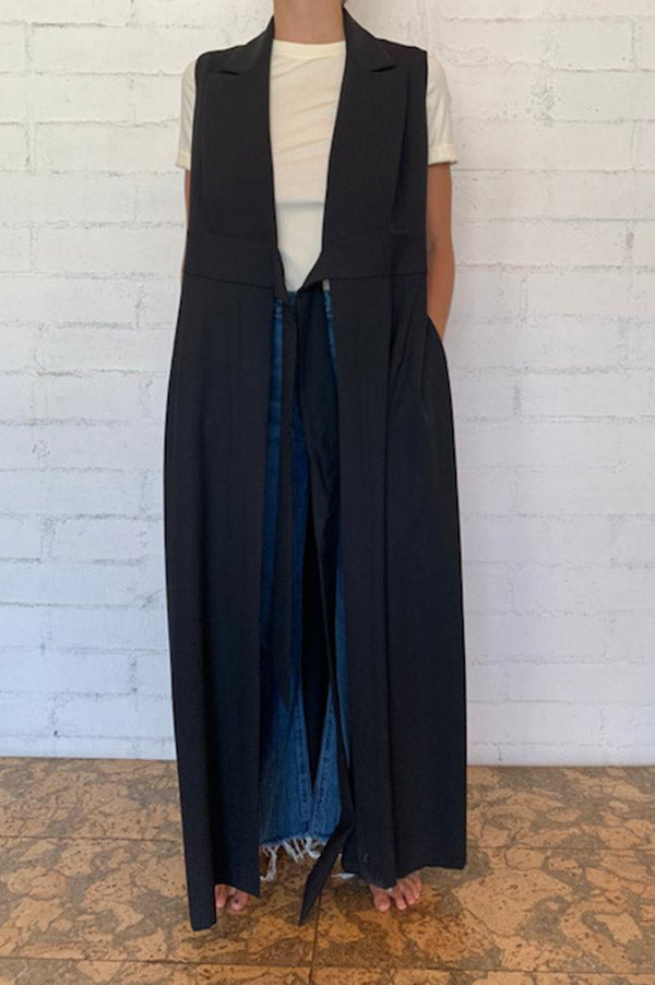 Wrap Suiting Vest/Dress with Pocket Wrap Suiting Vest/Dress with Pocket