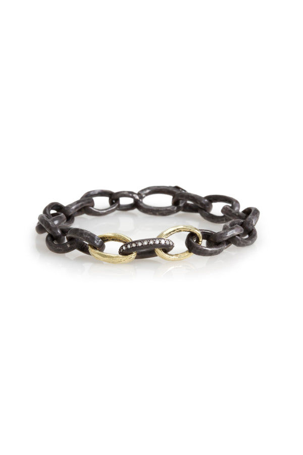 Gold + Diamond Link Bracelet
