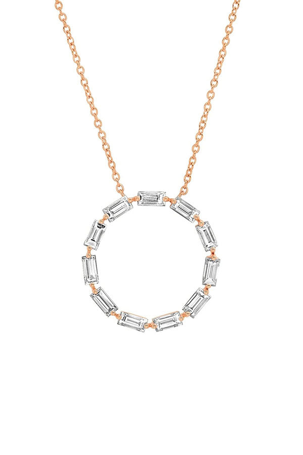 Diamond Baguette Circle Necklace (Sold Out) – Des Kohan