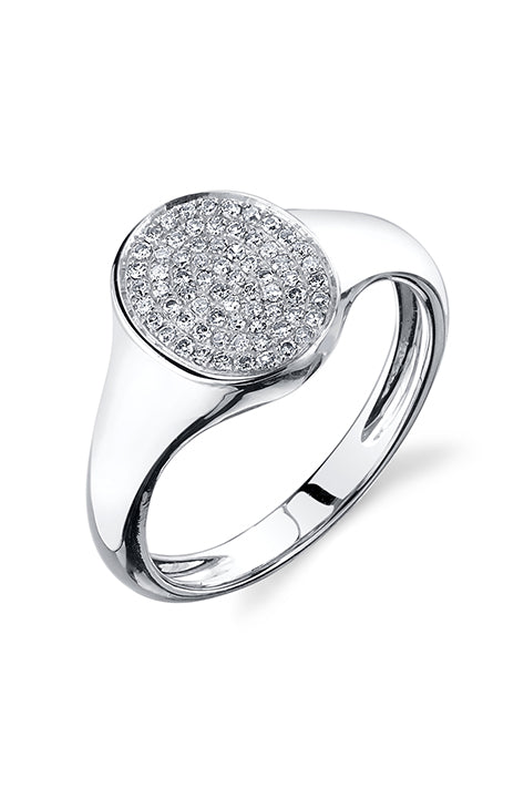 Gabriela Artigas Disc Signet Ring with White Pave – Des Kohan