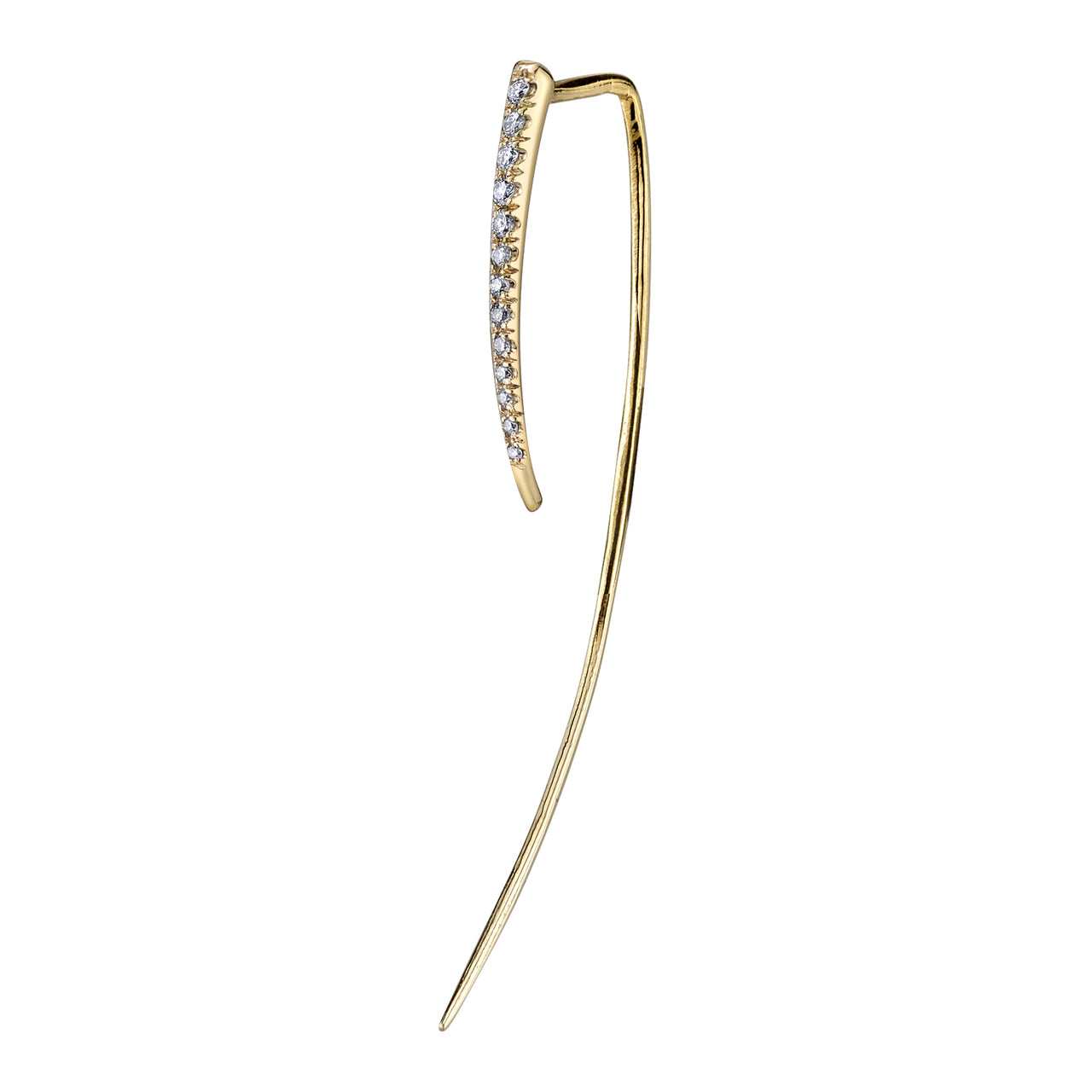 XL Classic Infinite Tusk Earring with White Pave Diamonds (Sold Out)