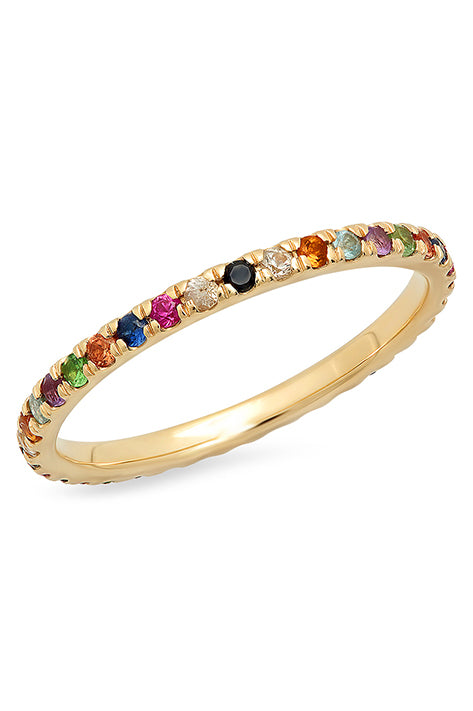 Multi-Colored Eternity Band