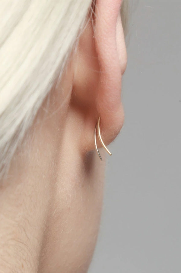 Pave Square Infinite Tusk Earring (Sold Out)