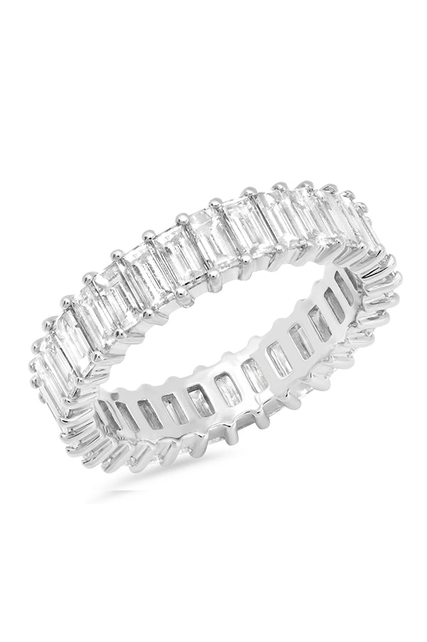 Vertical clearance baguette ring