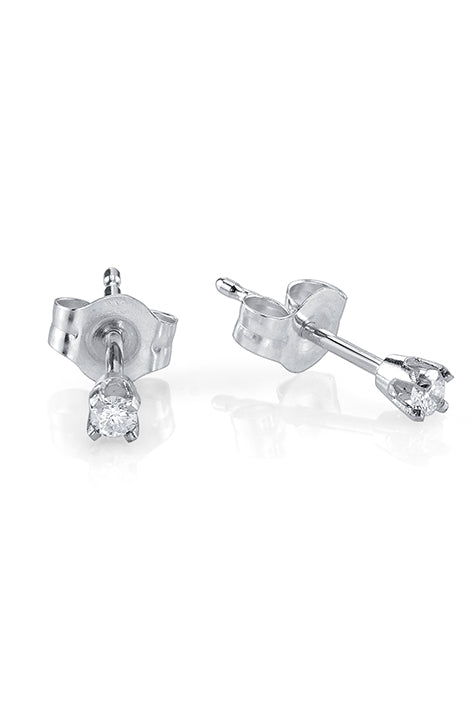 【Gabriela Artigas】Baby Prong Earrings with Mini Diamond Baby Prong Earrings with White Diamonds | Gabriela Artigas + CO