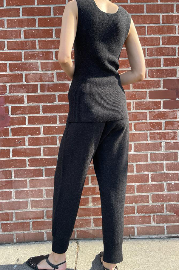 Lauren Manoogian Base Pants in Black Melange