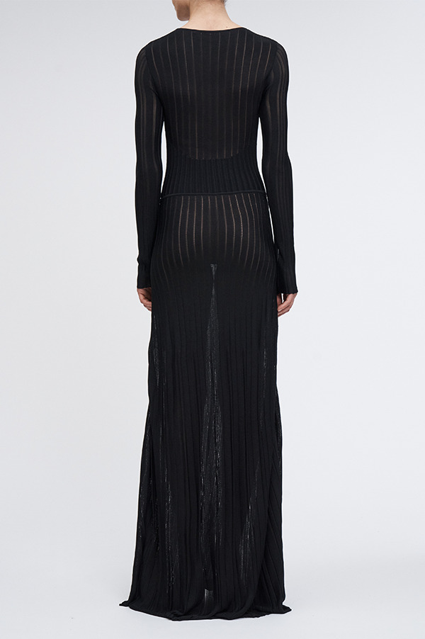 Bustier Variegated Dress in Black