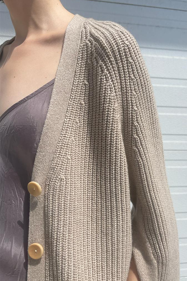 Cocoon Split Sleeve Cardigan in Stone (Sold Out)