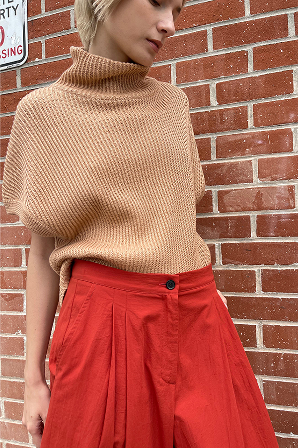 Cotton Samurai Pants in Terracota