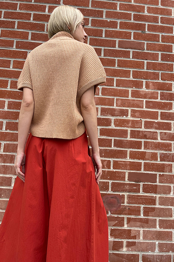 Cotton Samurai Pants in Terracota