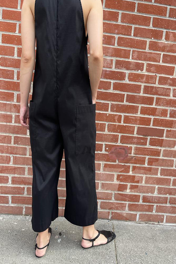 Nomia Cropped Halter Jumpsuit in Black