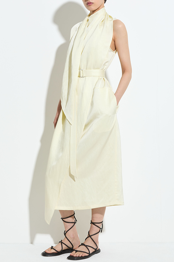 Dera Sleeveless Dress in Vanilla