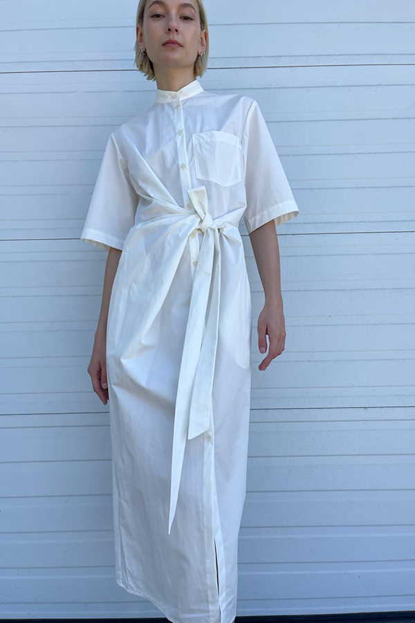 Christian Wijnants Dabika Shirt Dress in Off White