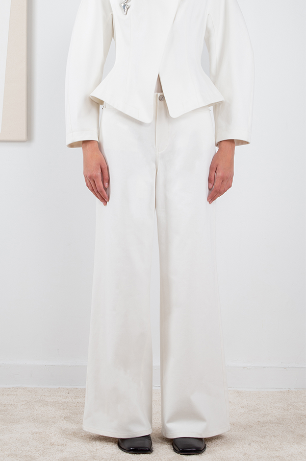 Denim Riley Pants in Off White