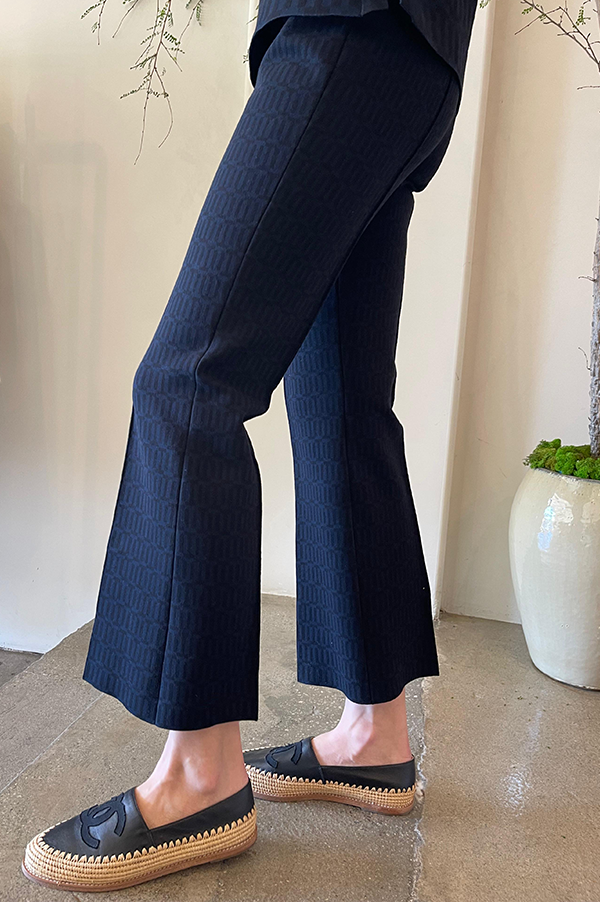 Charlie Geo Jacquard Pants In Dark Navy Combo