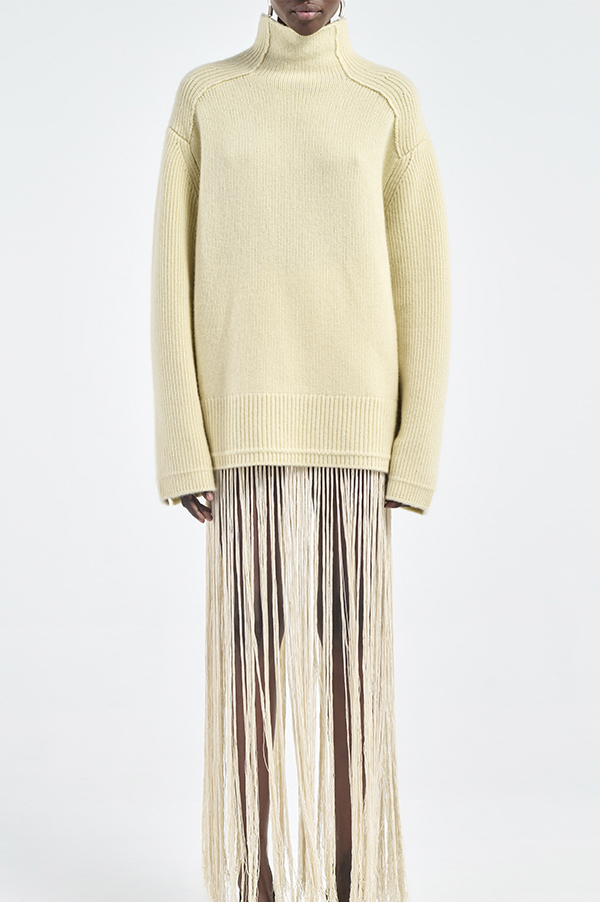 Hand Knot Skirt in Ivory