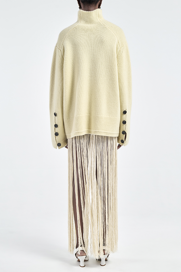 Hand Knot Skirt in Ivory