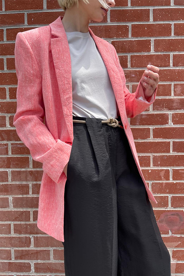 Jinja Blazer in Coral Melange