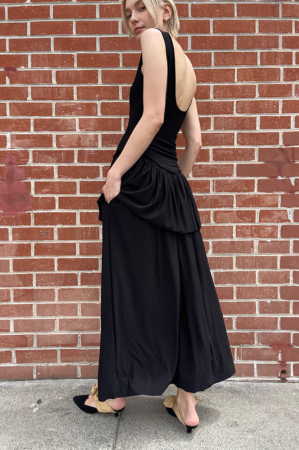 Teriot Jersey Dress in Black
