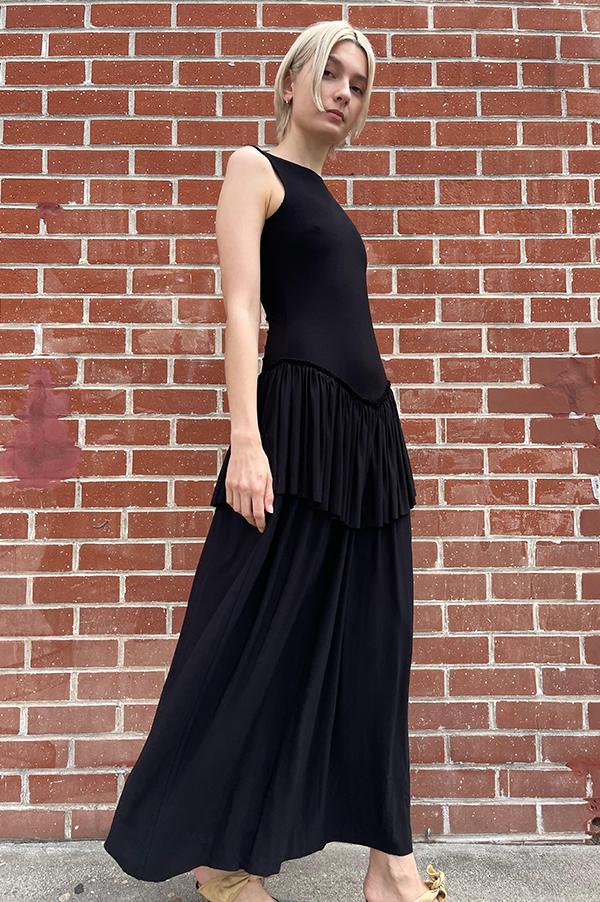 Teriot Jersey Dress in Black