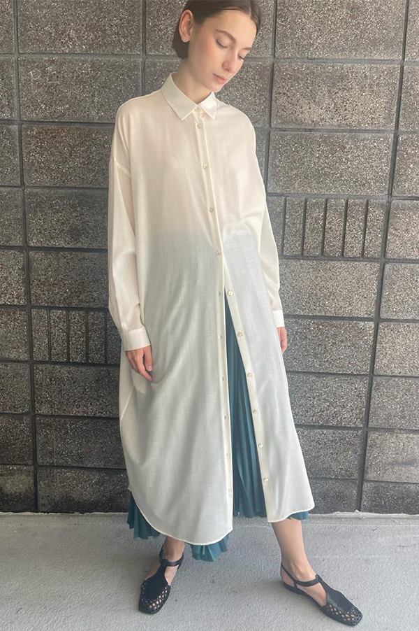 Long Shirt Dress in White (Sold Out)