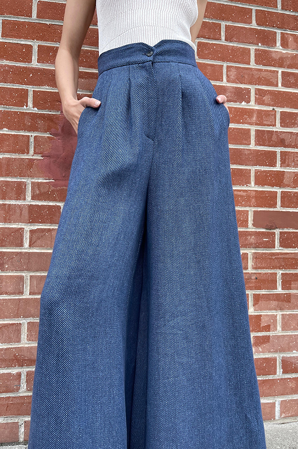Linen Long Wide Leg Pants