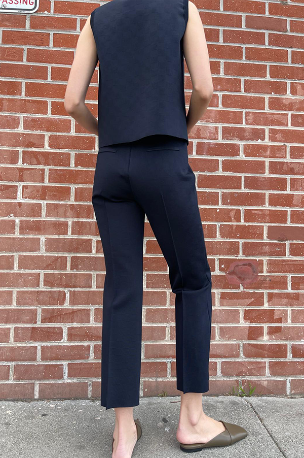 NSFW Kick Pants In Subtle Jacquard Navy – Des Kohan NSFW Kick Pants In Subtle Jacquard Navy – Des Kohan