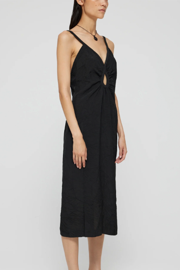 Bra Strap Dress in Black