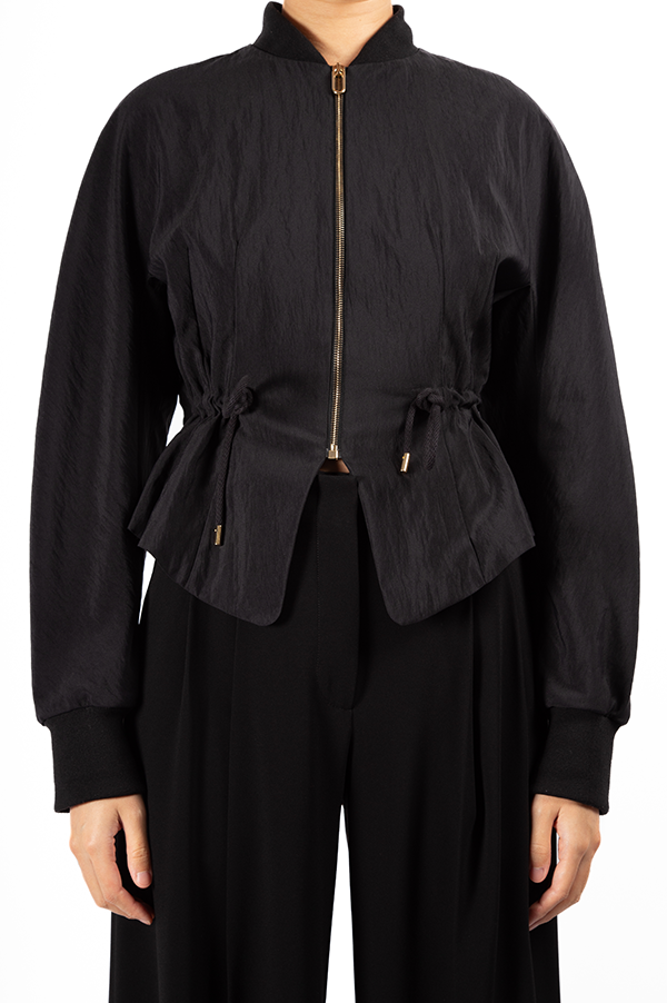 Ashlyn Prince Blouson Jacket In Black