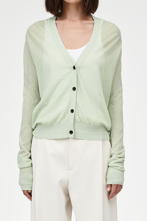 Sheer Cardigan in Aegean Green (Sold Out)
