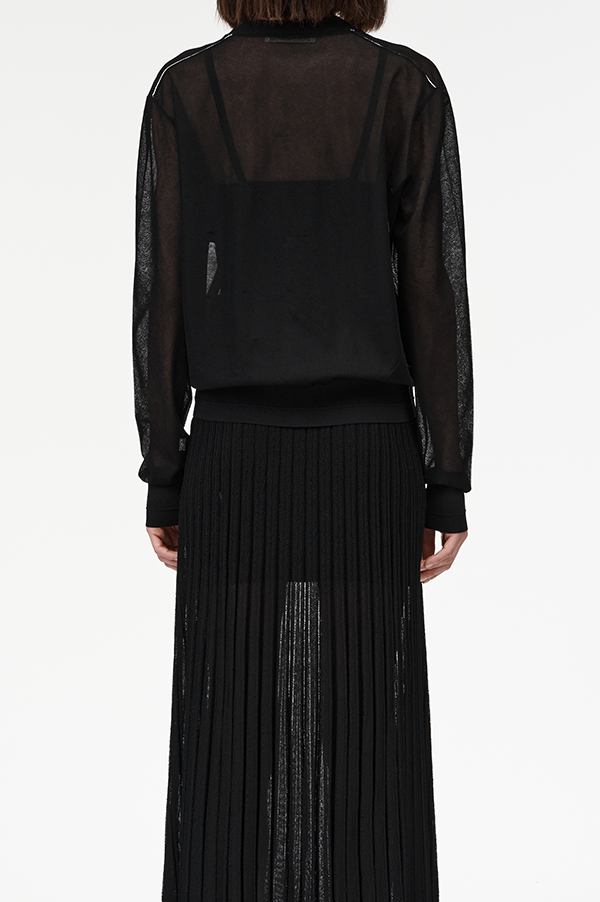 Sheer Pleat Skirt in Black (Sold Out)