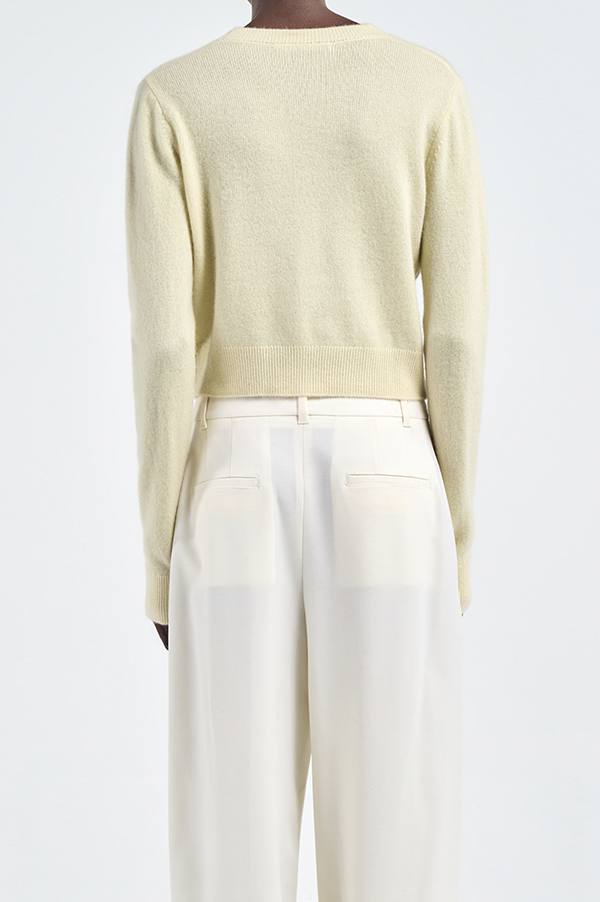 Shrunken V Cardigan in Primrose