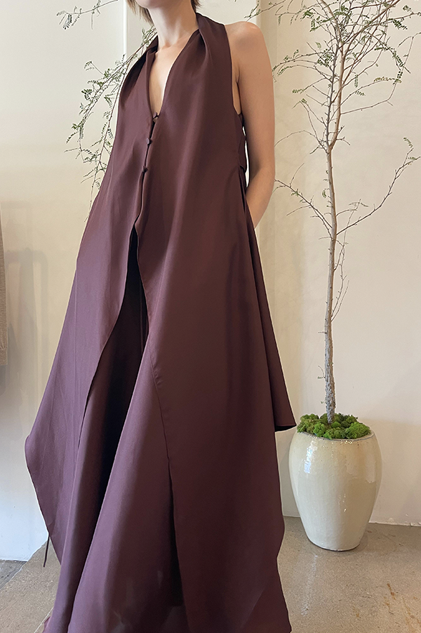 Drini Sleeveless Dress in Plum