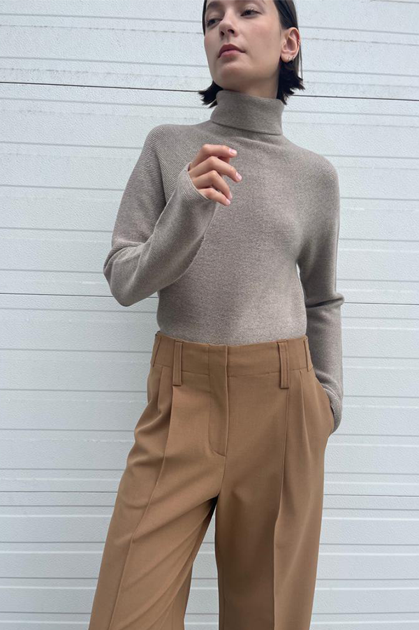 Beaufille Ulla Wide Leg Trousers in Camel