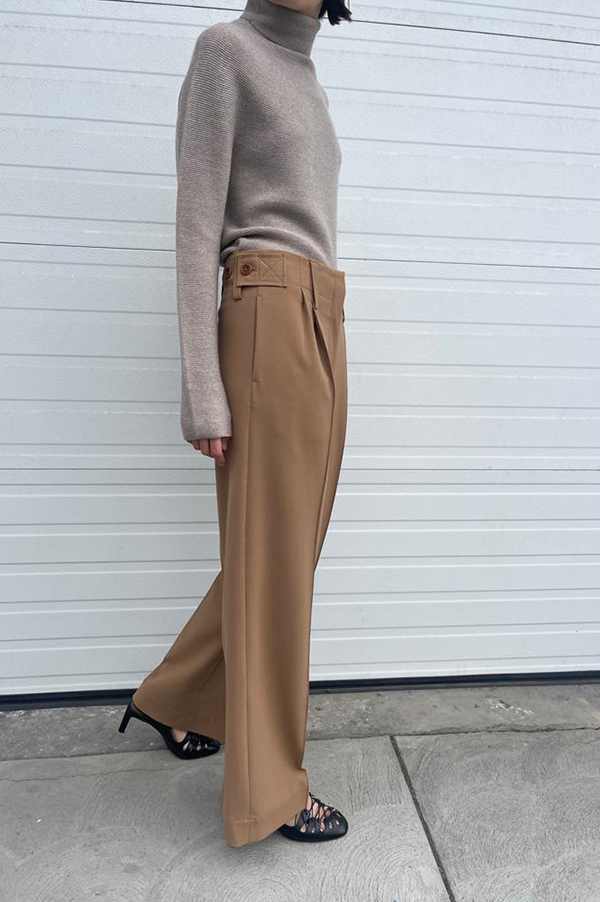 Beaufille Ulla Wide Leg Trousers in Camel