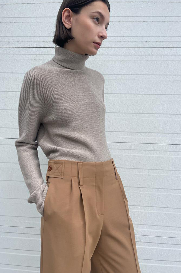 Beaufille Ulla Wide Leg Trousers in Camel