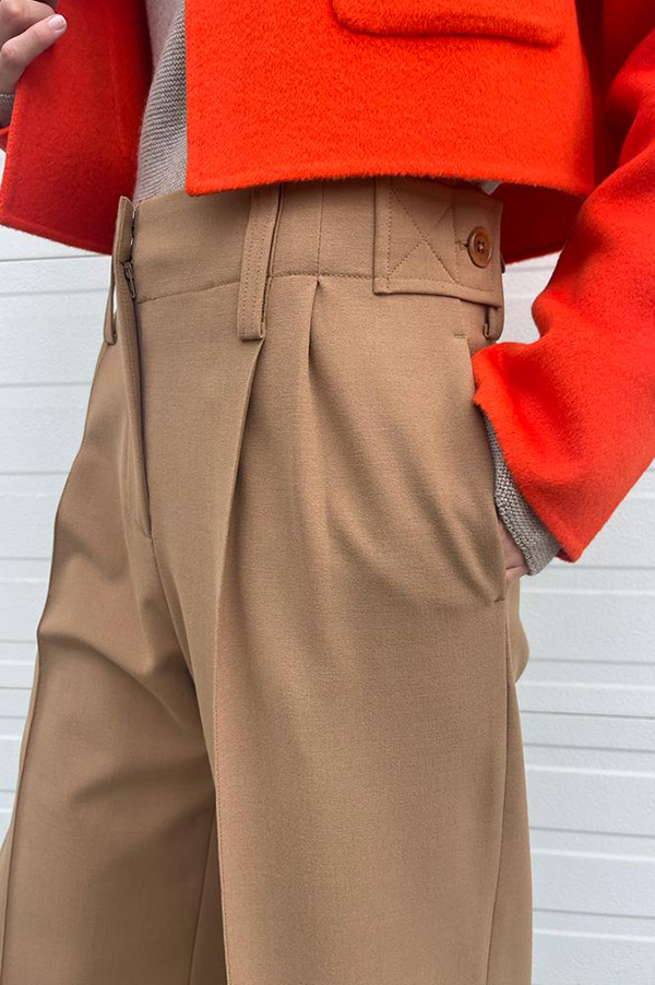 Beaufille Ulla Wide Leg Trousers in Camel