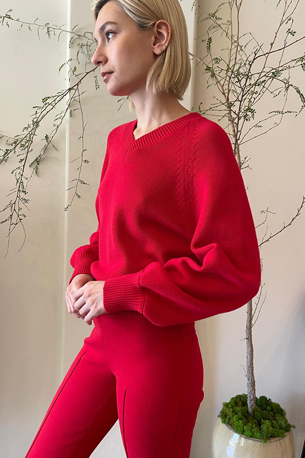 Veronica Sweater in Red
