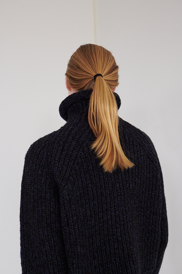 High Sport wool cashmere Glenna sweater in dark marble