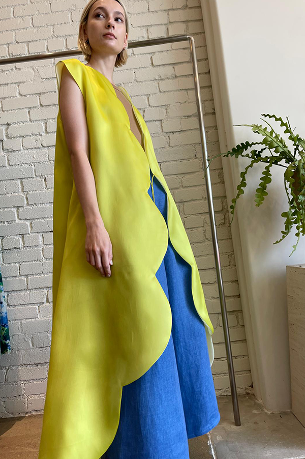 neon wrap dress MOON MIDI DRESS NEON PINK